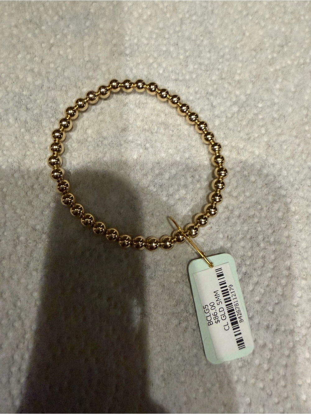 Enewton classic gold 5mm Beaded Stretch Bracelet NWT